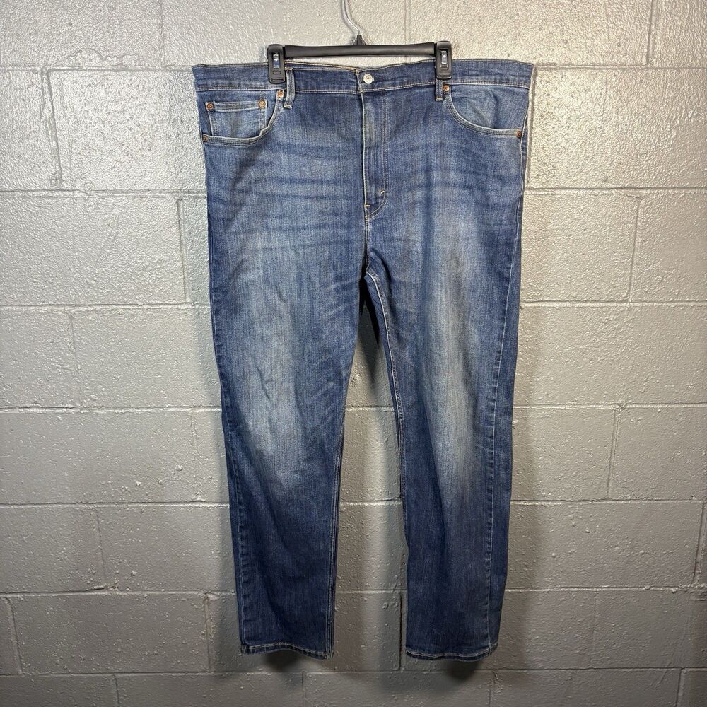 Levi's 502 Jeans Men's 42x34 Blue Taper Fit Stretch Denim Medium Wash